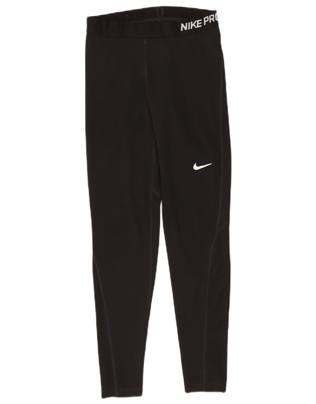 Nike Damen Dri Fit Graphic Leggings UK 12 Medium Schwarz