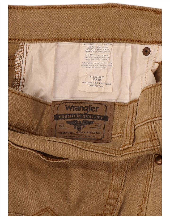 Wrangler Herren gerade Freizeithose W30 L30 braune Baumwolle