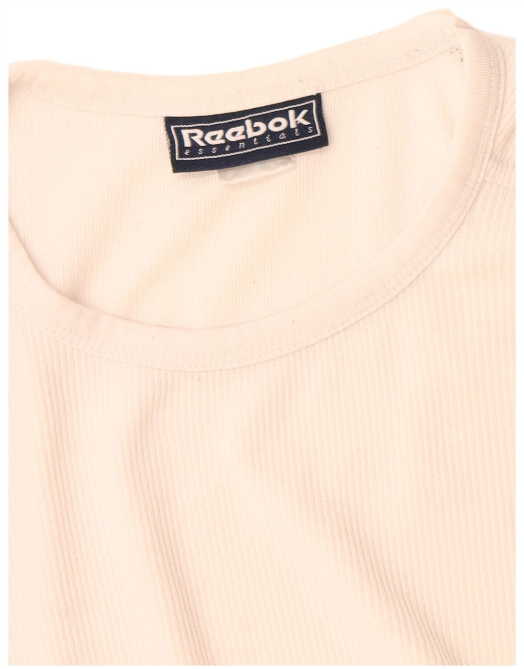 Reebok Damen T-Shirt Top UK 12 Medium Weiß Polyester