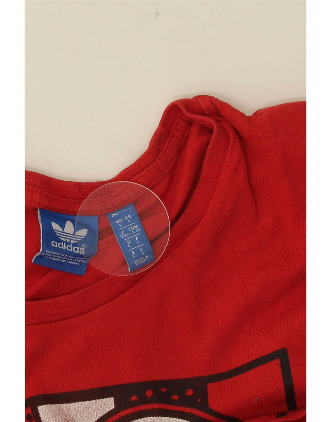 Adidas Herren Grafik T-Shirt Top Large Rot