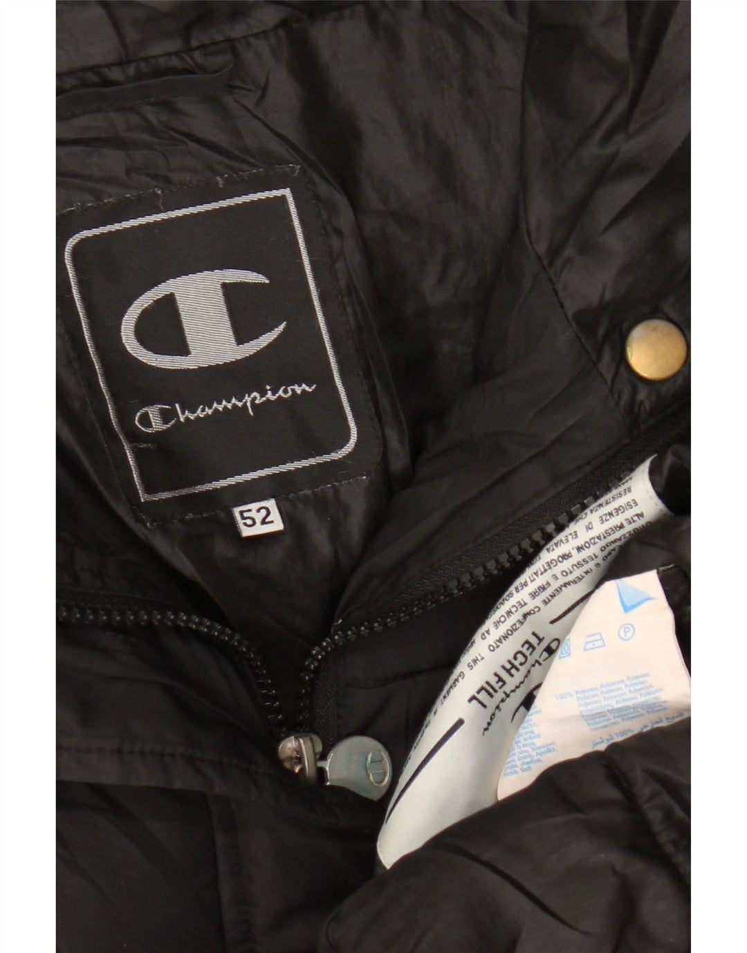 Champion Damen Wattierte Jacke IT 52 2XL Schwarz Polyester