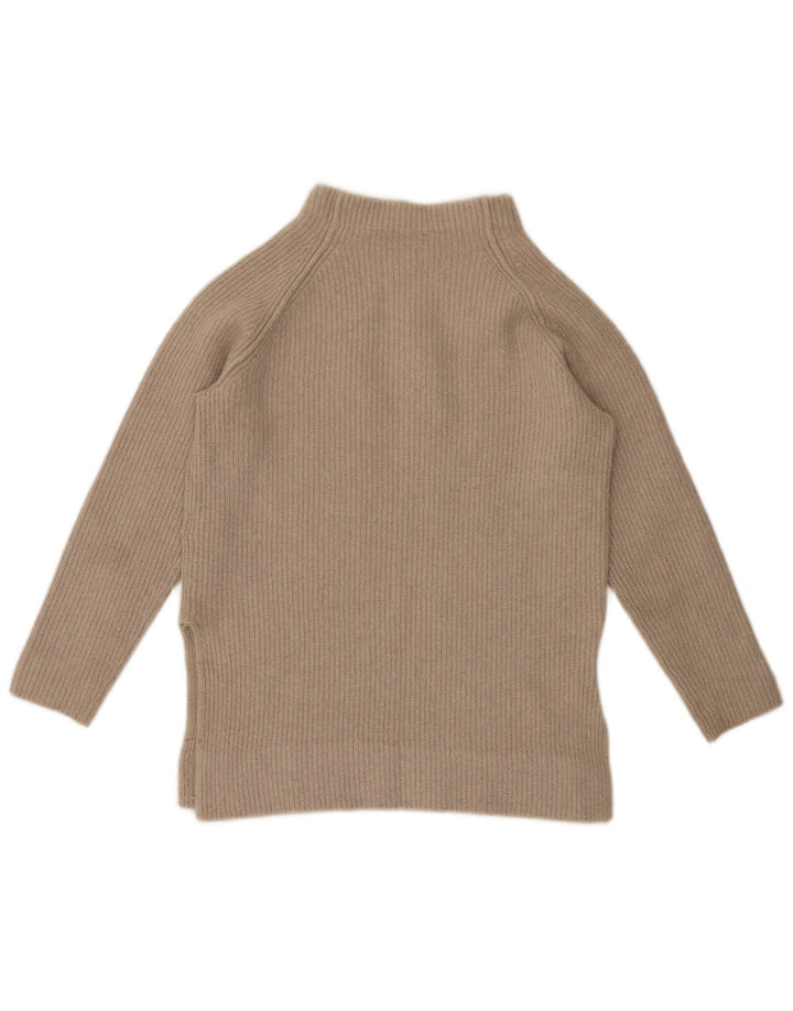 Massimo Dutti Damen Rollkragenpullover Pullover UK 12 Mittelbeige Wolle