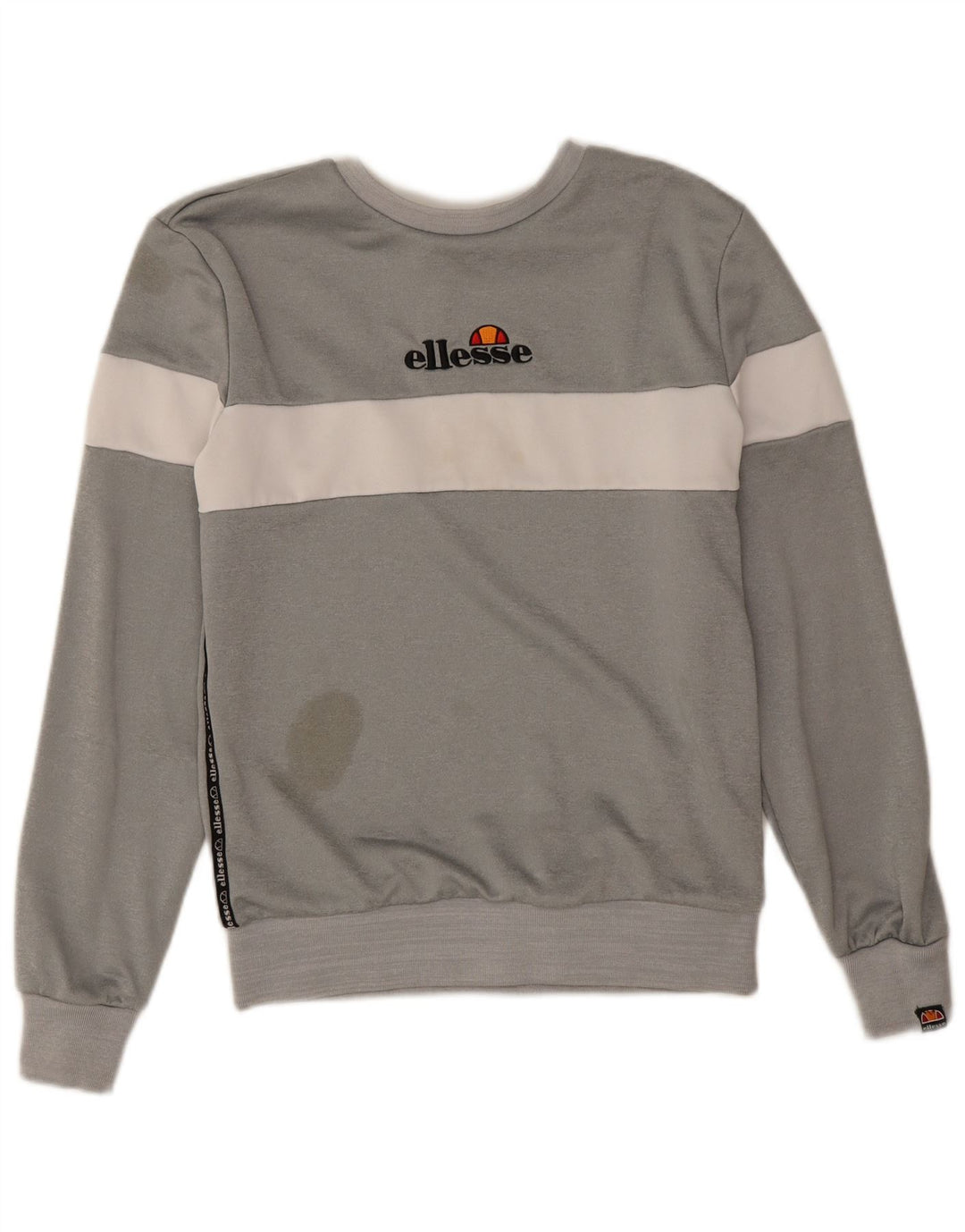 Ellesse Herren-Sweatshirt mit Grafik, klein, grau, Farbblock-Polyester