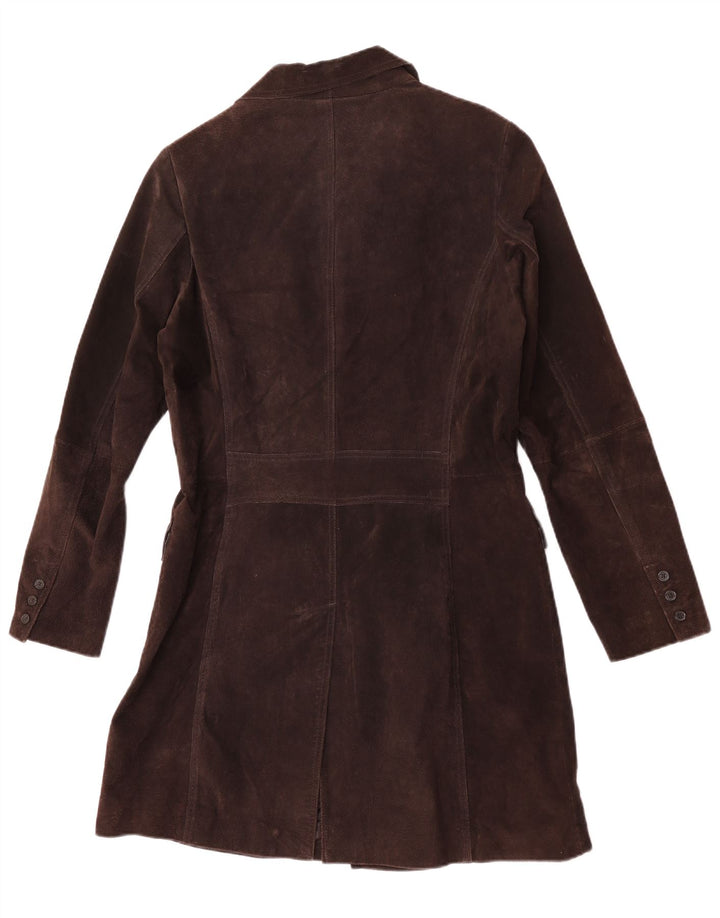 Yessica Damen Wildledermantel UK 14 Mittelbraunes Leder