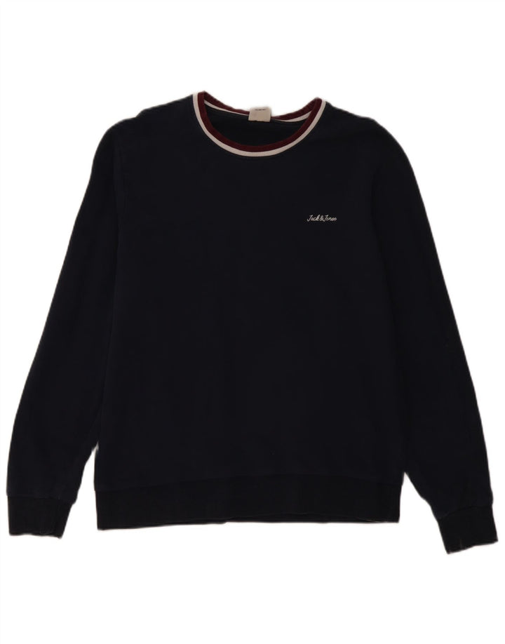 Jack & Jones Herren-Sweatshirt, Pullover, groß, marineblau, Baumwolle