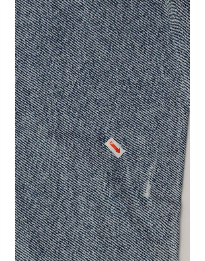 VINTAGE Damen Tapered High Waist Jeans UK 6 XS W25 L25 Blaue Baumwolle