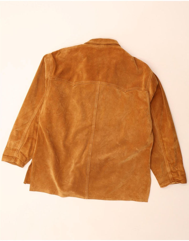 Paul & Wite Herren Wildlederjacke UK 40 Großes braunes Leder