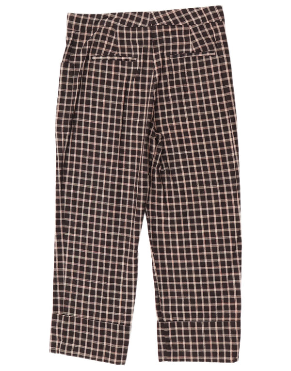 Kurze Hose von Zara für Damen, mittelgroß, W28, L23, schwarz karierte Baumwolle