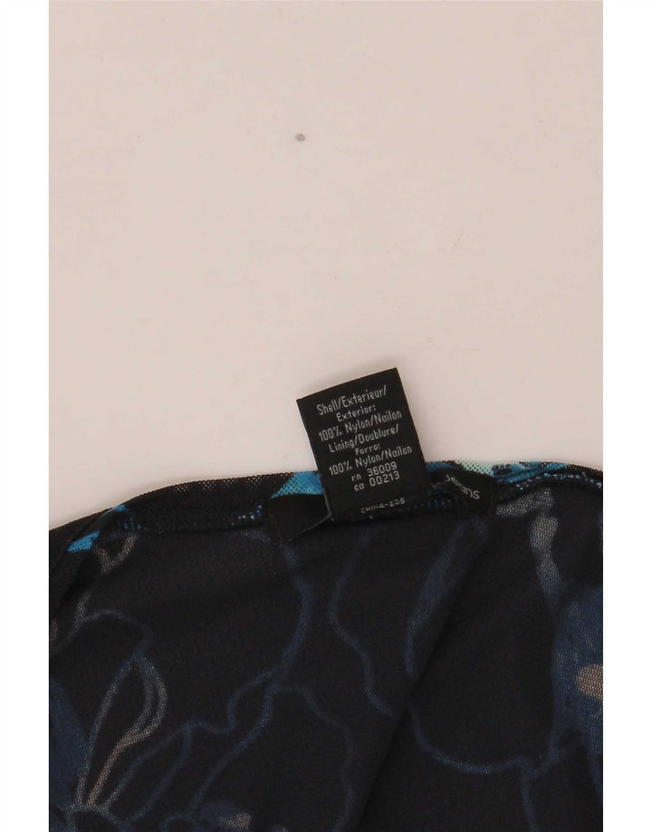 Calvin Klein Jeans Damen-Blusenoberteil, UK 12, mittleres Marineblau mit Blumenmuster