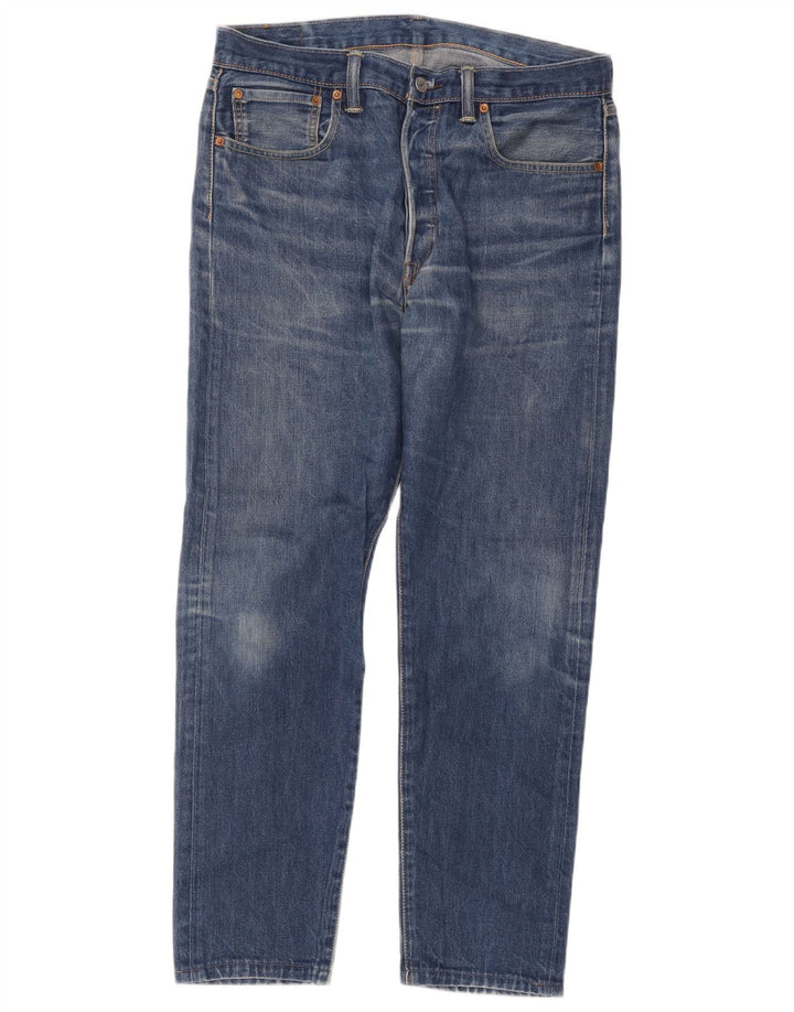 Levi's Herren 501 Straight Jeans W34 L27 Blaue Baumwolle