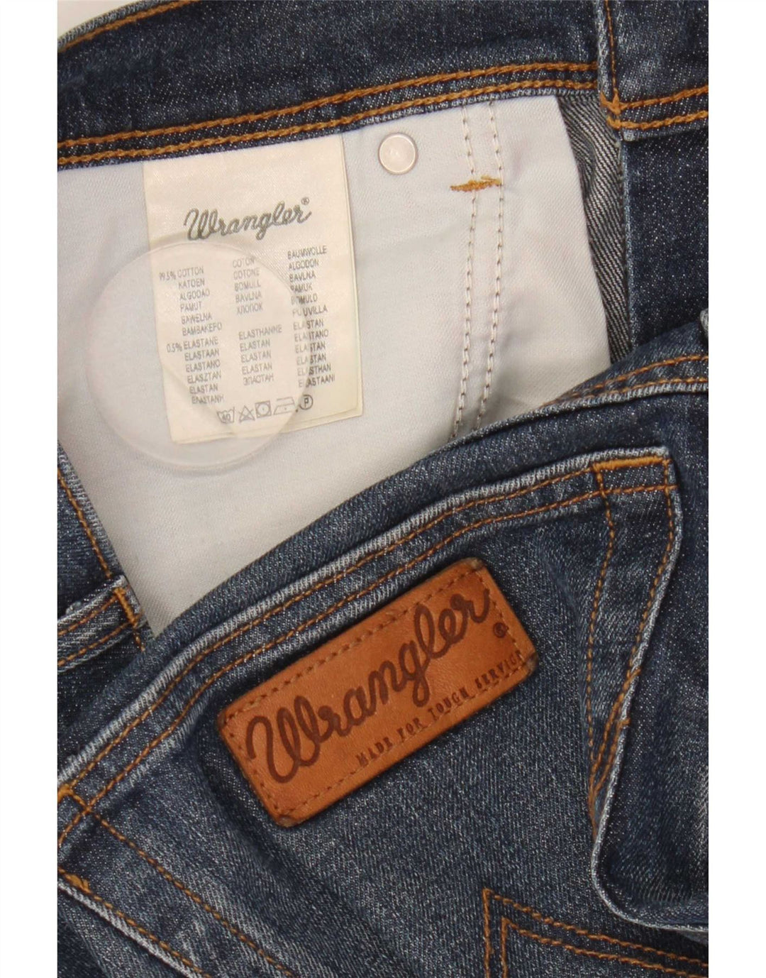 Wrangler Herren Texas Stretch Denim Shorts W33 Mittelblaue Baumwolle