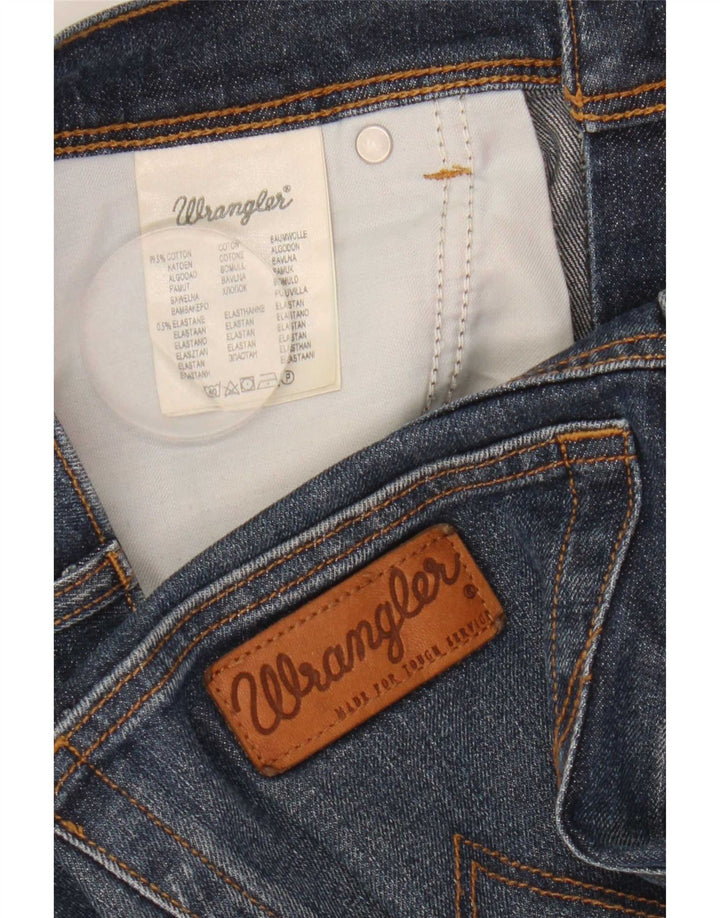 Wrangler Herren Texas Stretch Denim Shorts W33 Mittelblaue Baumwolle