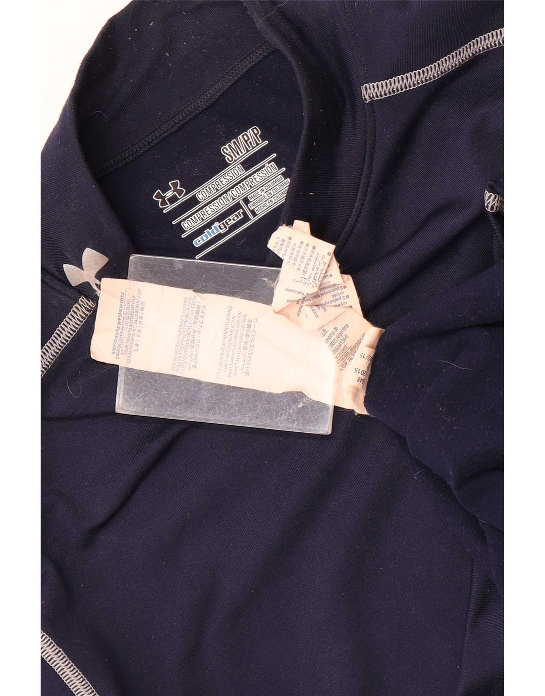 Under Armour Herren Cold Gear Graphic Top Langarm Small Marineblau gestreift