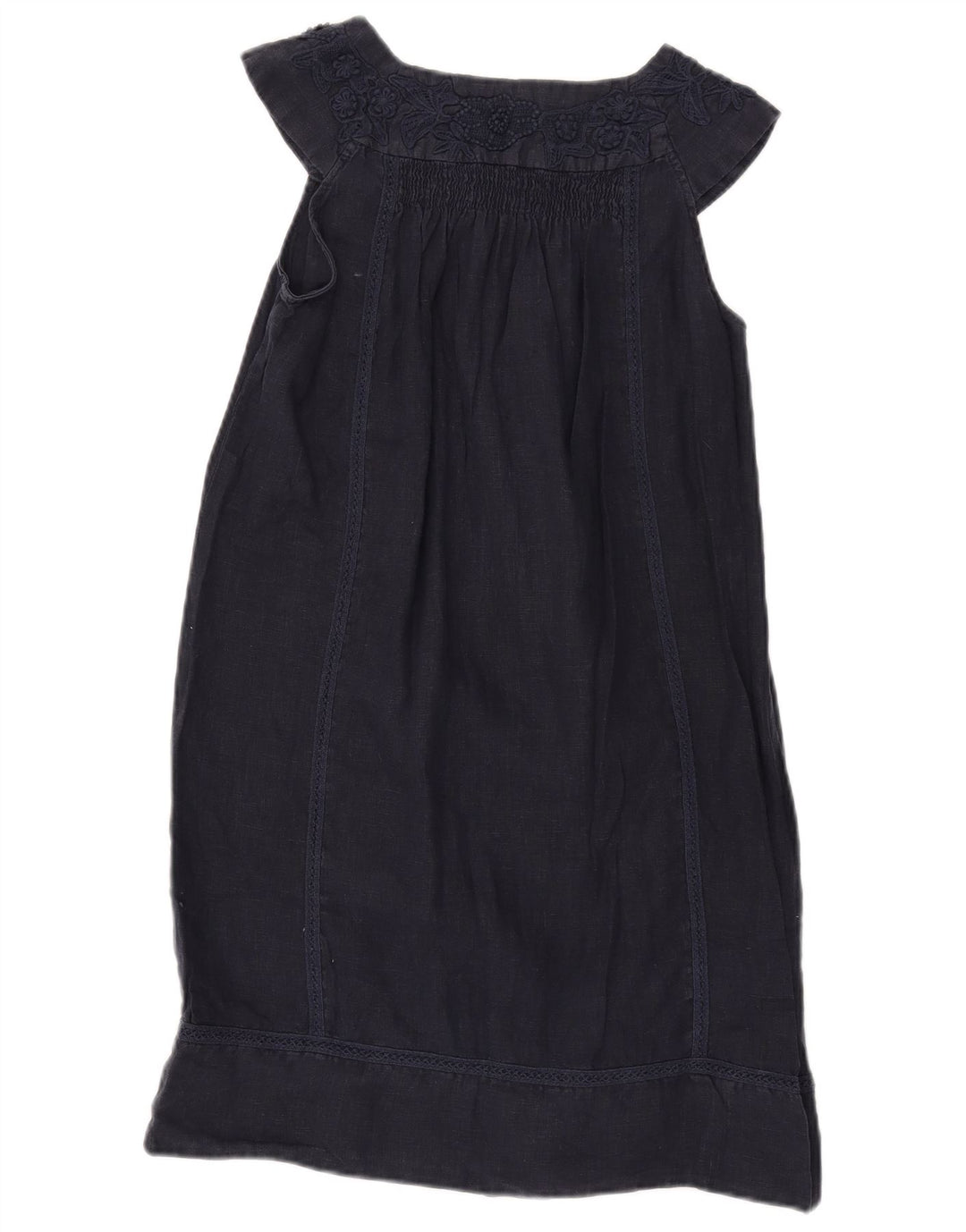 Zara Damen Ärmelloses A-Linien-Kleid UK 12 Medium Marineblau