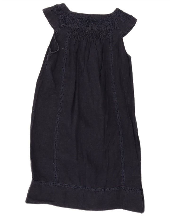 Zara Damen Ärmelloses A-Linien-Kleid UK 12 Medium Marineblau