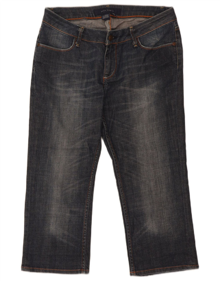 Zara Damen Capri-Jeans EU 42 Large W32 L21 Marineblaue Baumwolle