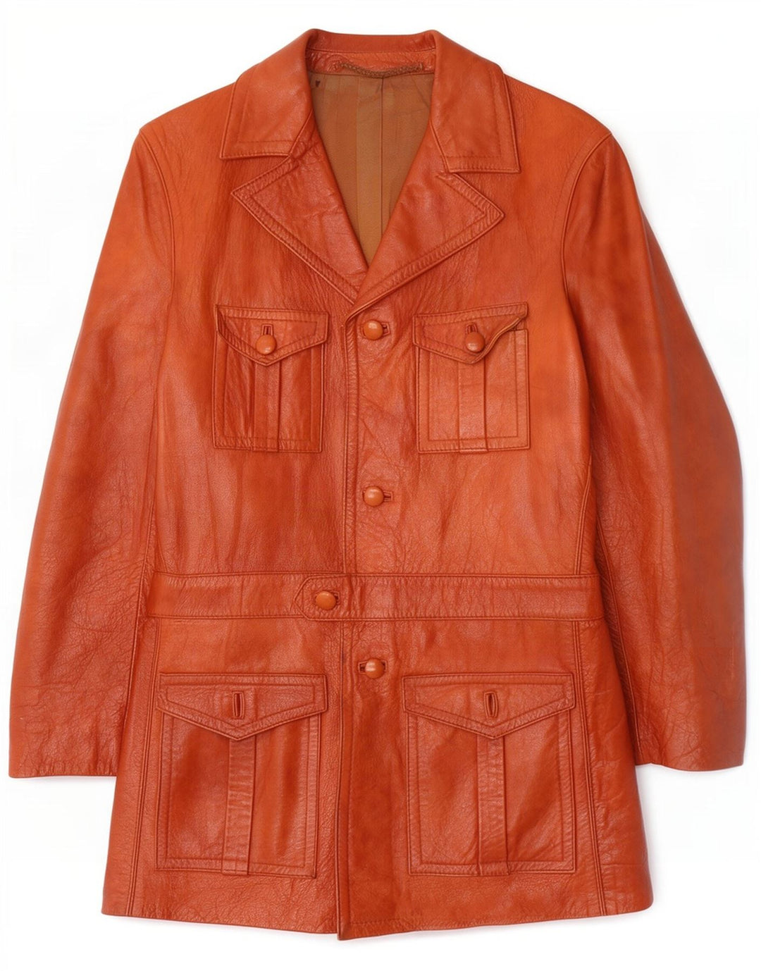 Vintage Herren UK 34 XS Braunes Leder