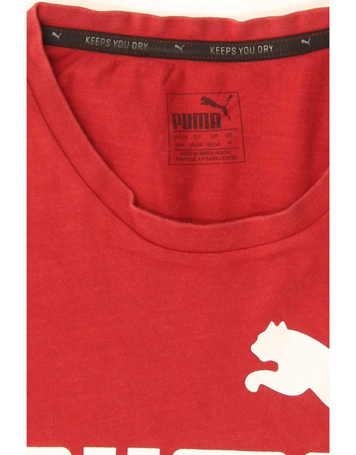 Puma Herren Grafik-T-Shirt-Oberteil Mittelrot