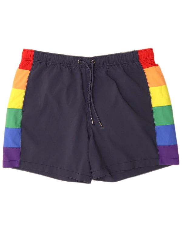 Abercrombie & Fitch Herren Badeshorts XL Blau Colourblock Sports