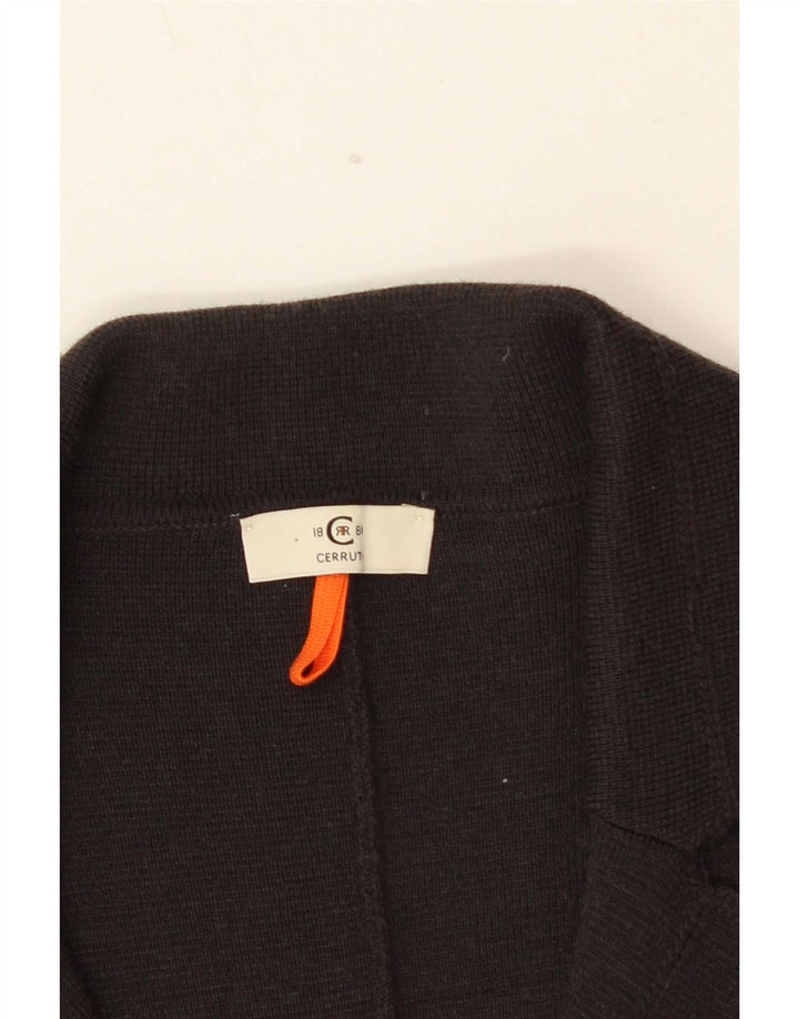 Cerruti 1881 Herren-Strickjacke mit 3 Knöpfen, kleine graue Wolle