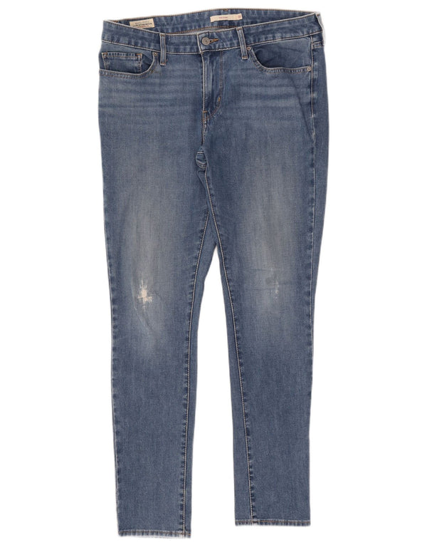 Levi's Damen 711 Skinny Jeans W31 L30 Blaue Baumwolle
