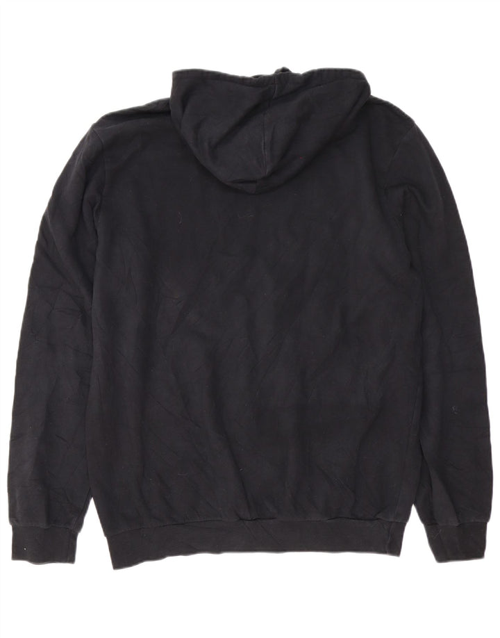 Adidas Herren Kapuzenpullover mit normaler Passform, Größe L, Schwarz, Baumwolle