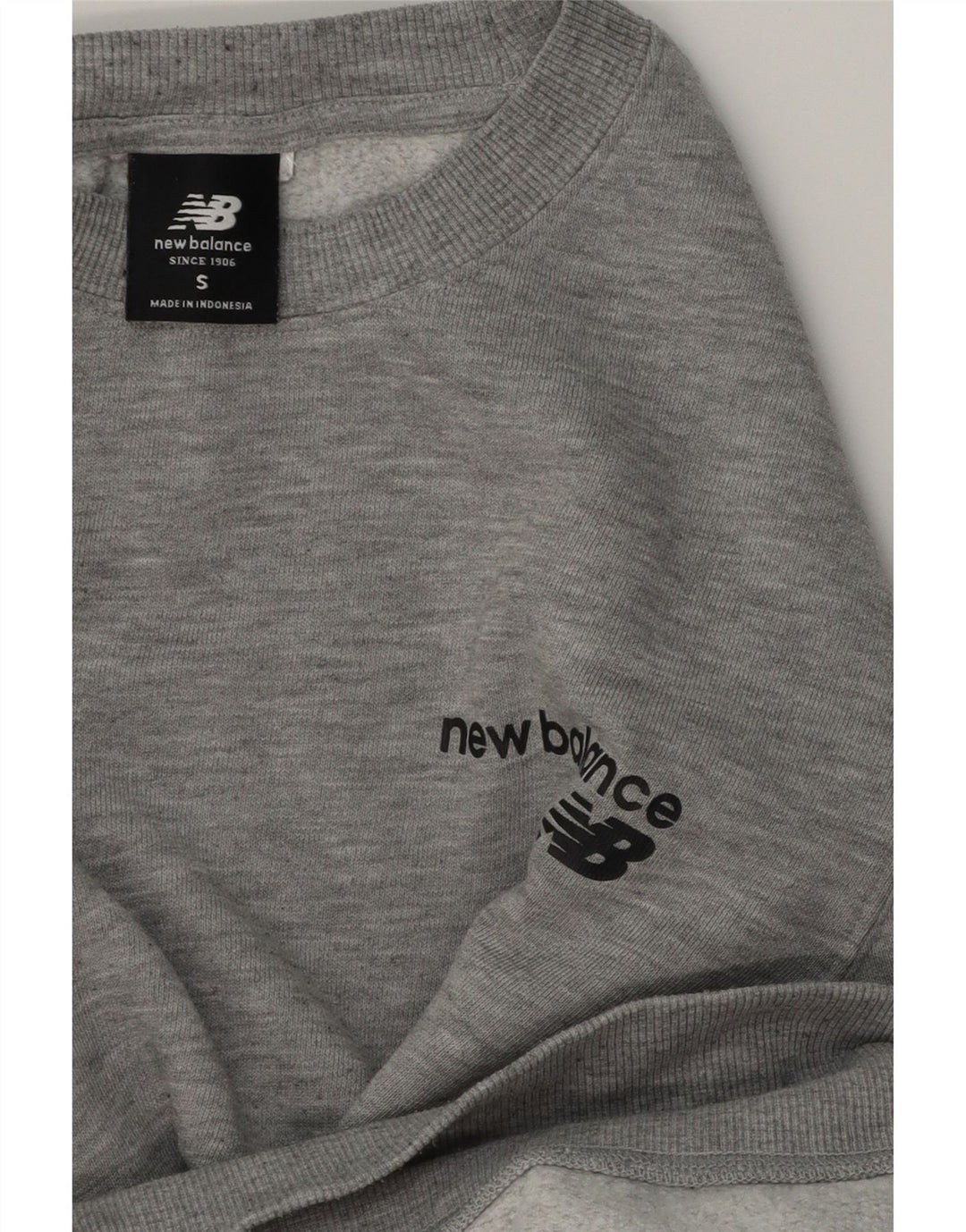 New Balance Herren-Sweatshirt, Pullover, Größe S, Grau, Baumwolle