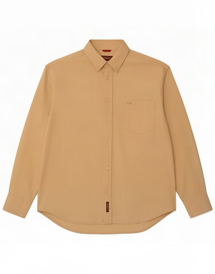 Carrera Herrenhemd Large Beige Cotton