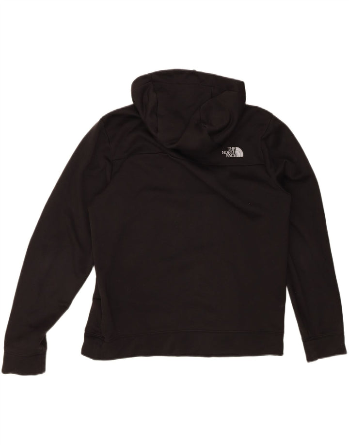 The North Face Herren-Kapuzenpullover mit Reißverschluss am Hals, groß, aus schwarzem Polyester