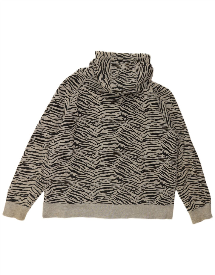 Nike Damen-Übergröße UK 20 2XL Graue Baumwolle mit Animal-Print