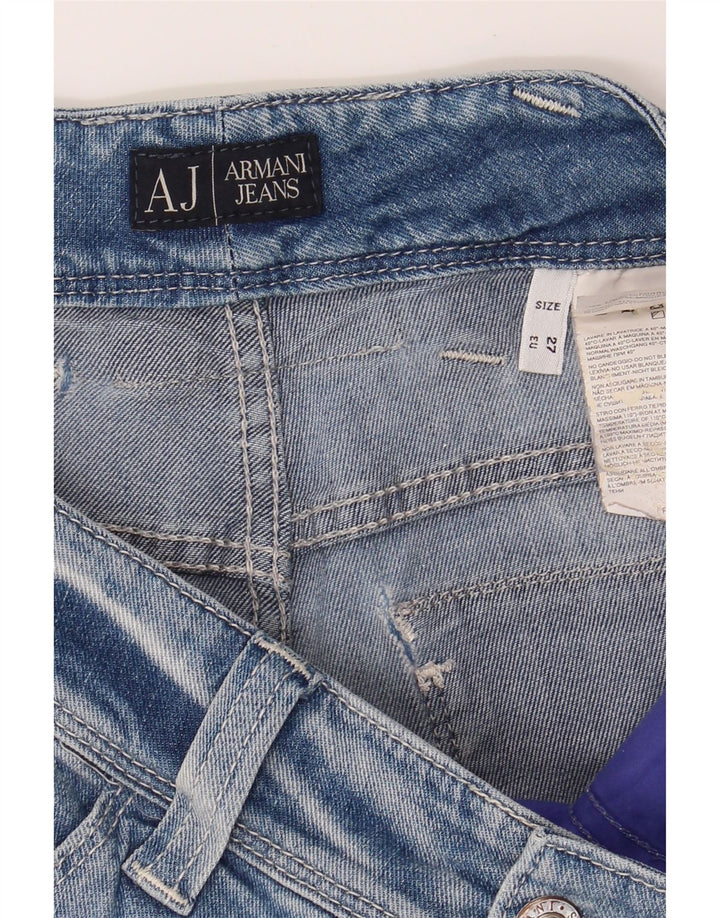 ARMANI Womens Crop Slim Jeans W27 L26 Blue Cotton Vintage Armani and Second-Hand Armani from Messina Hembry 