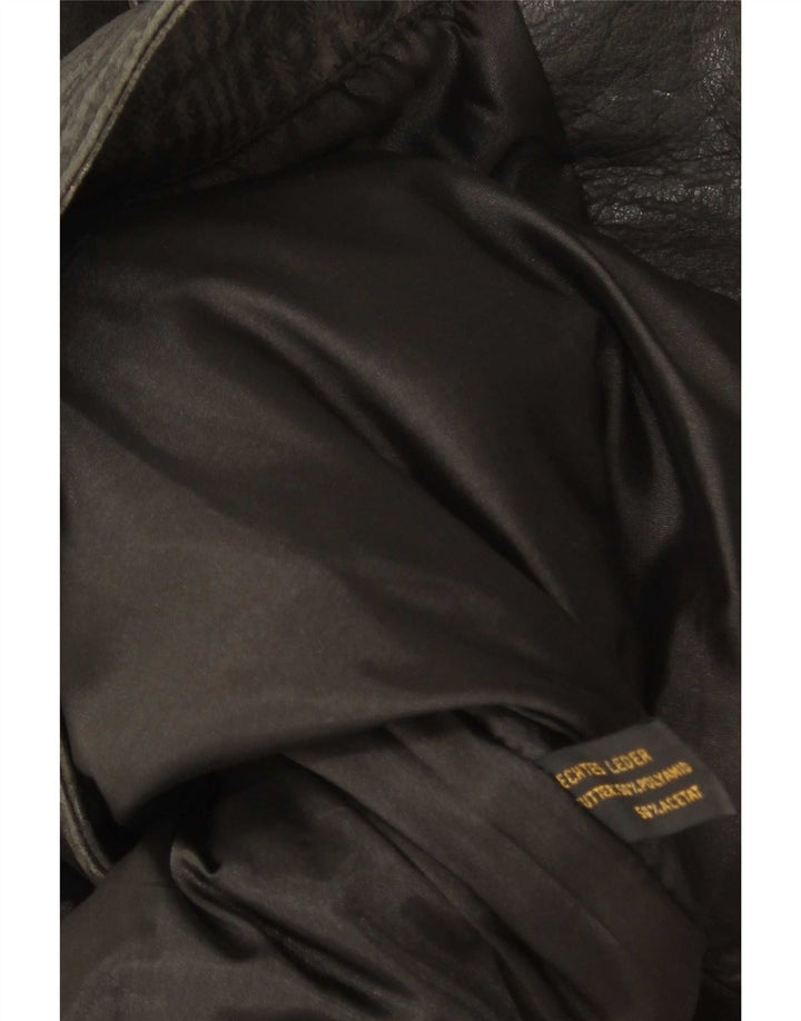 Vintage Damen Lederjacke UK 18 XL Schwarz