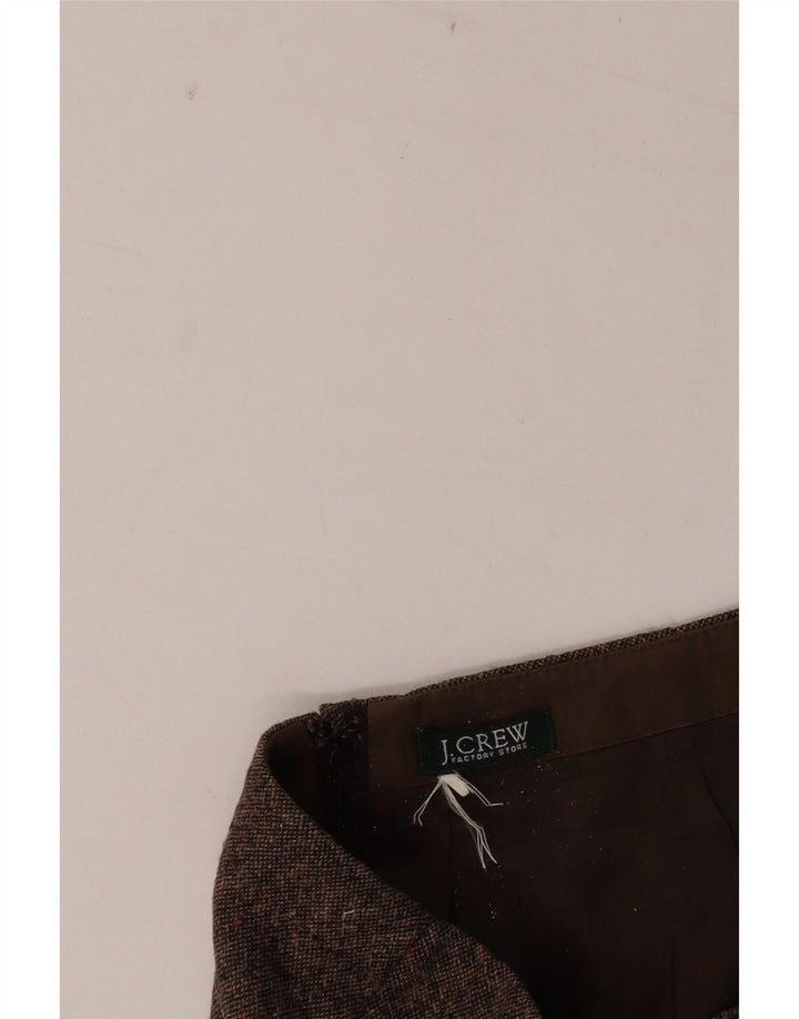 J. Crew Damen Midirock W28 Mittelbraun meliert