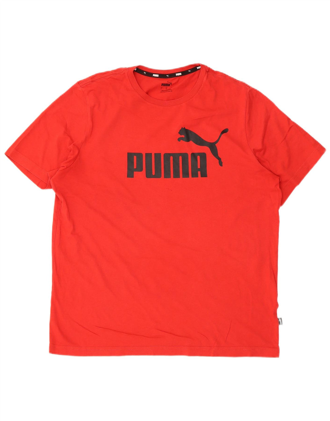 Puma Herren Grafik T-Shirt Top Large Rot