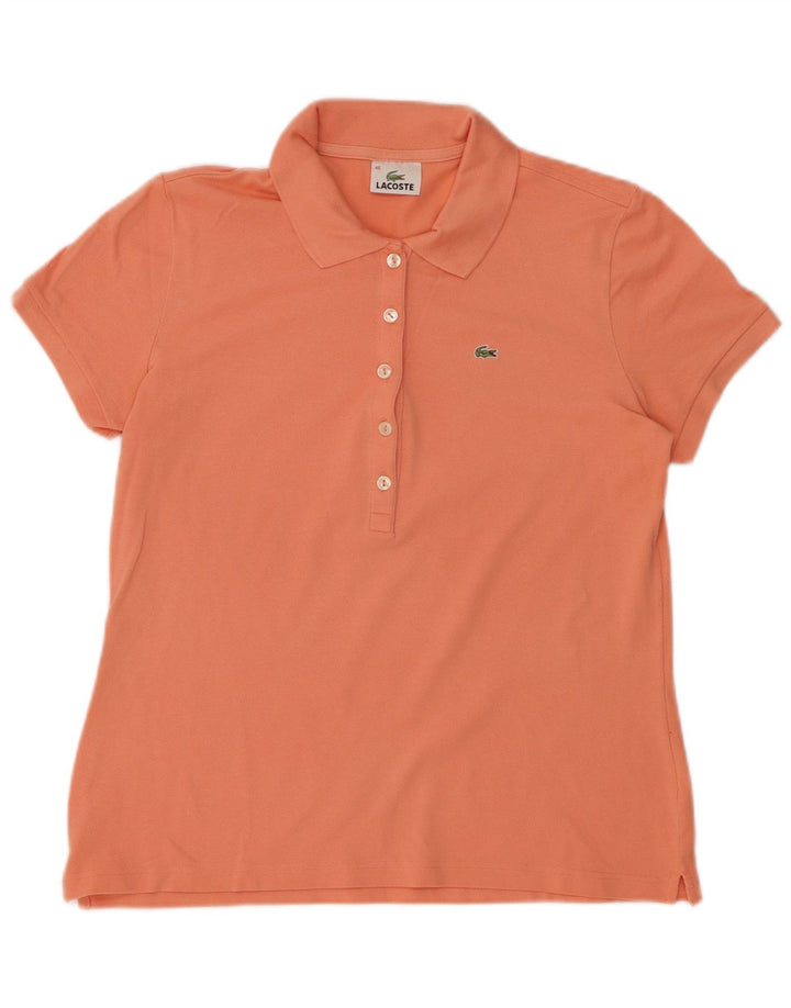 LACOSTE Damen Poloshirt Größe 46 XL Orange Baumwolle