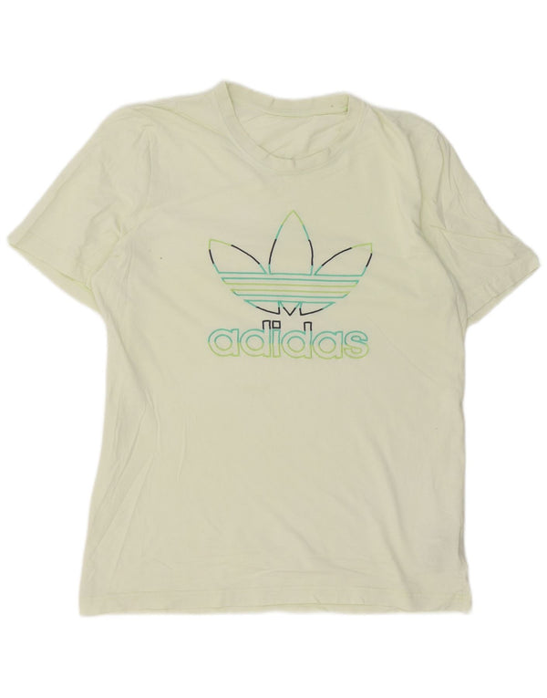 Adidas Herren Grafik T-Shirt Top mittelgelbe Baumwolle