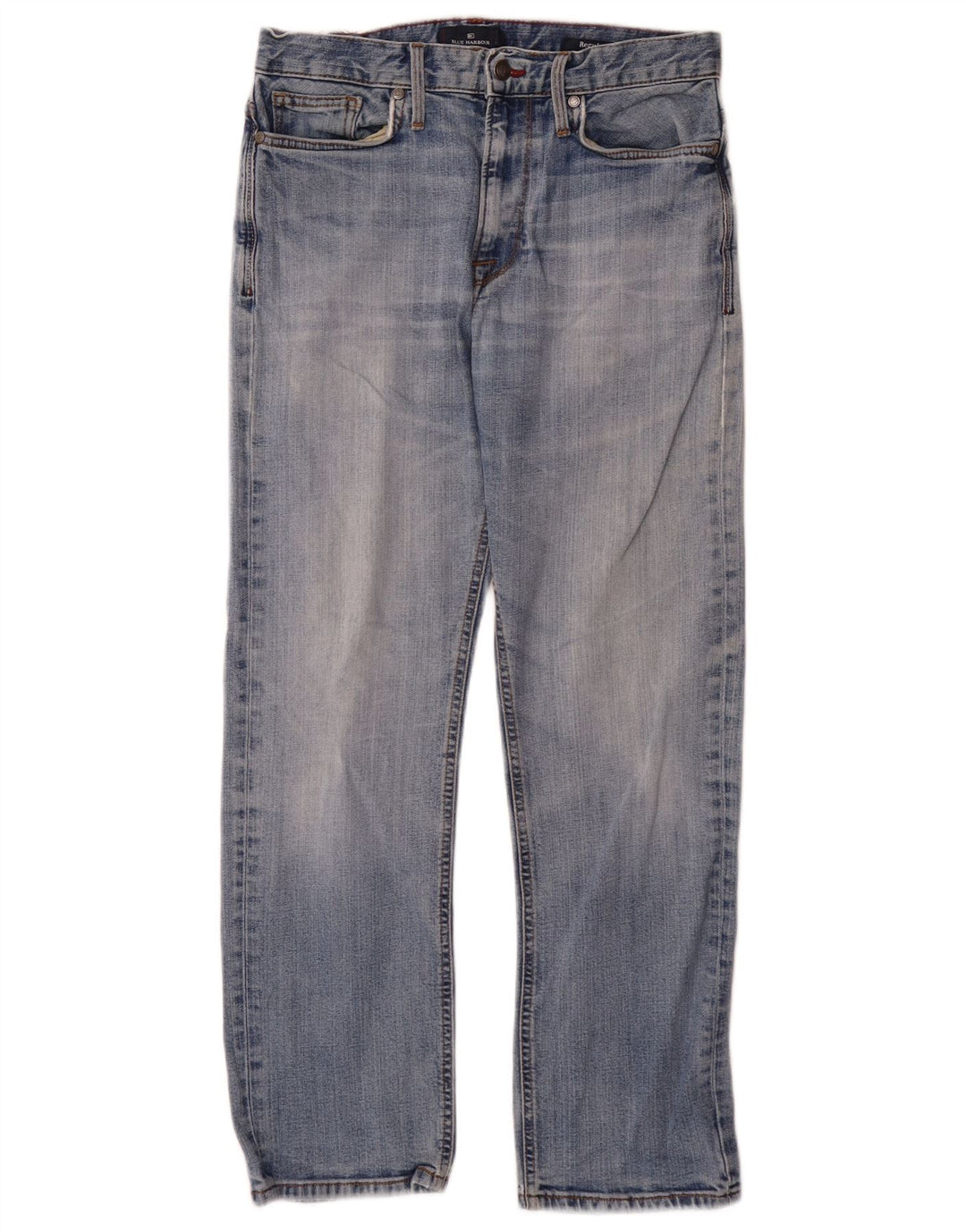 Marks & Spencer Herren Blue Harbor Regular Straight Jeans W30 L29 Baumwolle