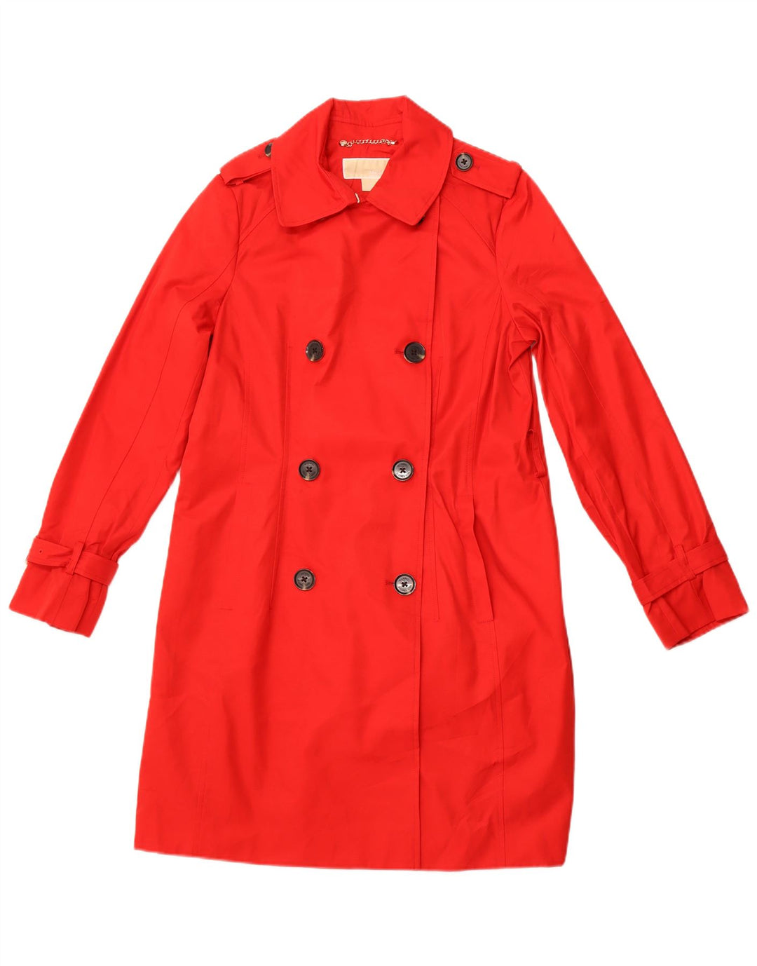 MICHAEL KORS Damen Trenchcoat UK 12 Mittelrote Baumwolle