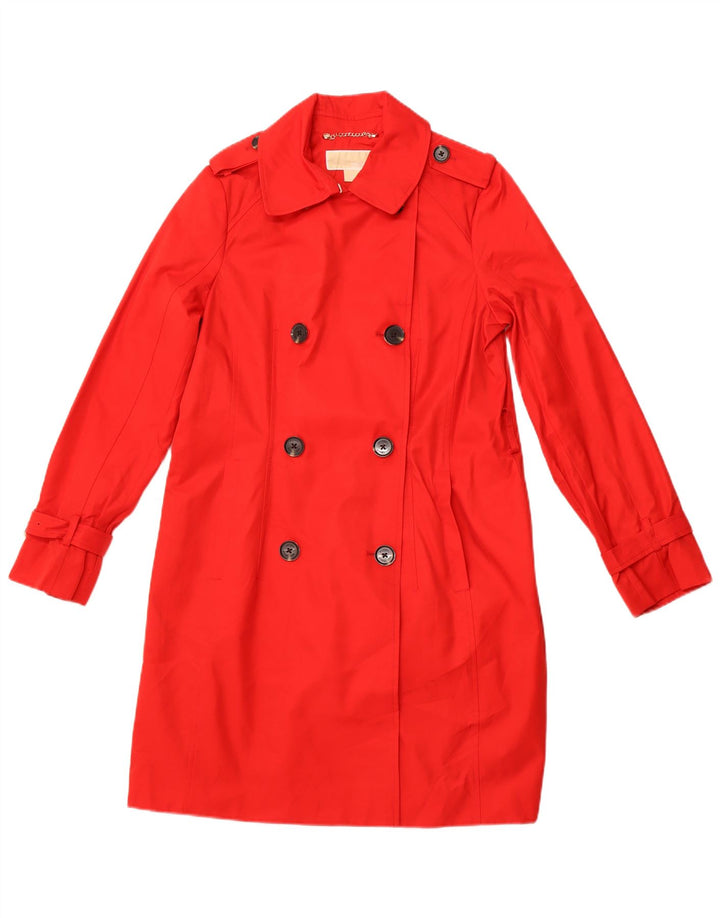 MICHAEL KORS Damen Trenchcoat UK 12 Mittelrote Baumwolle