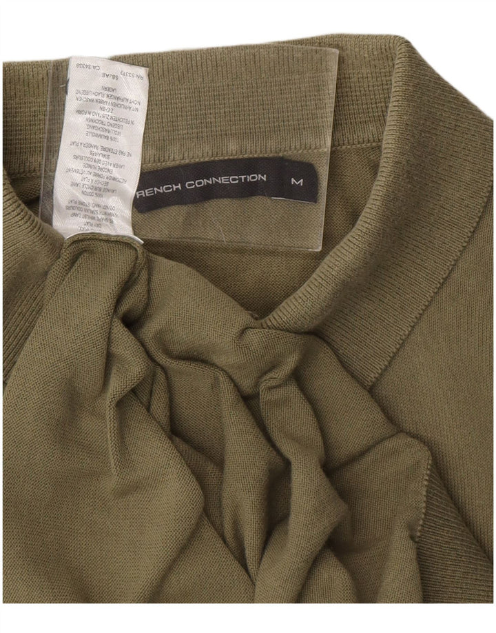 FRENCH CONNECTION Herren-Pullover mit Polokragen, kurzärmelig, Mittelkhaki