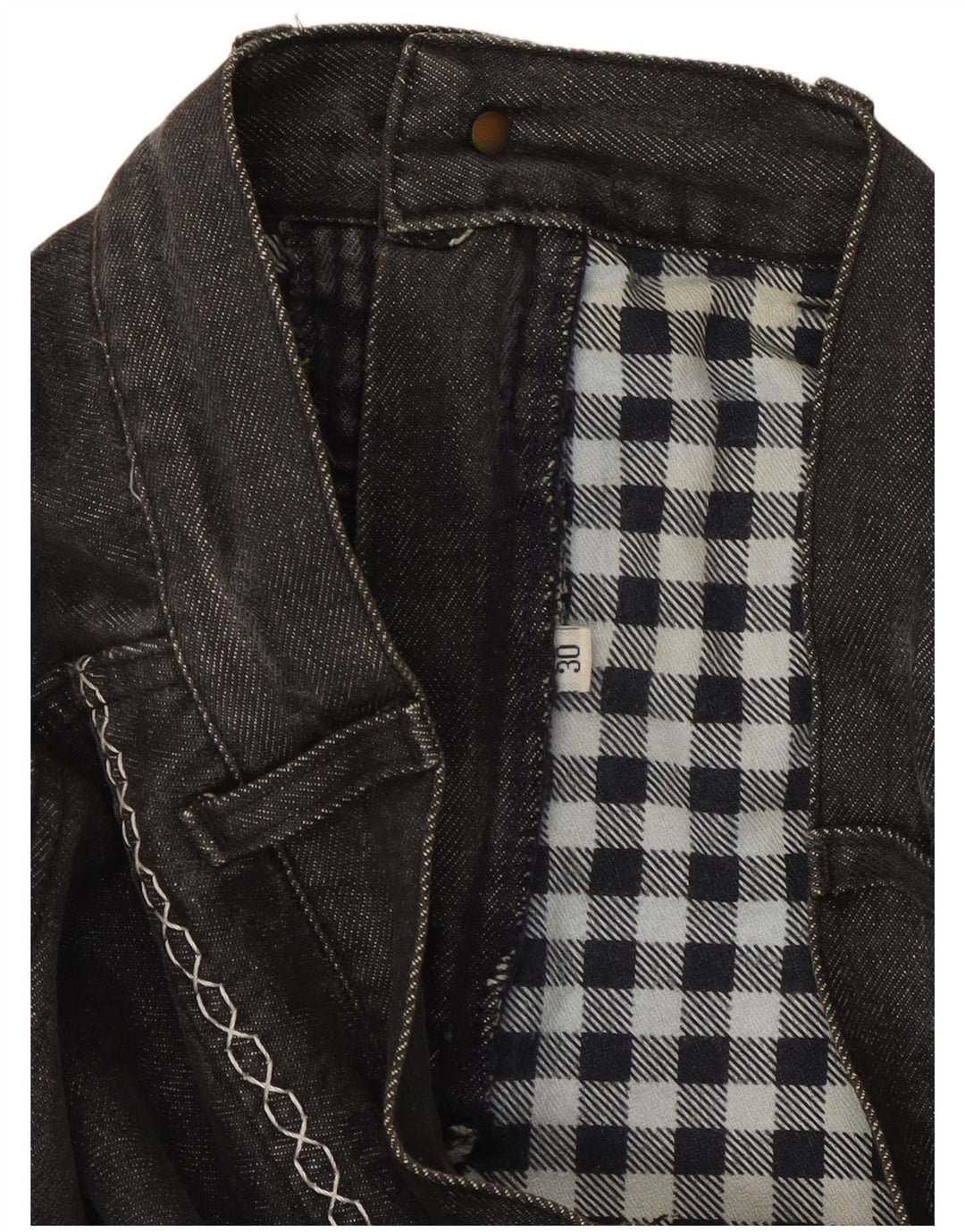 VINTAGE Damen Jeansrock W30 Mittelgrau