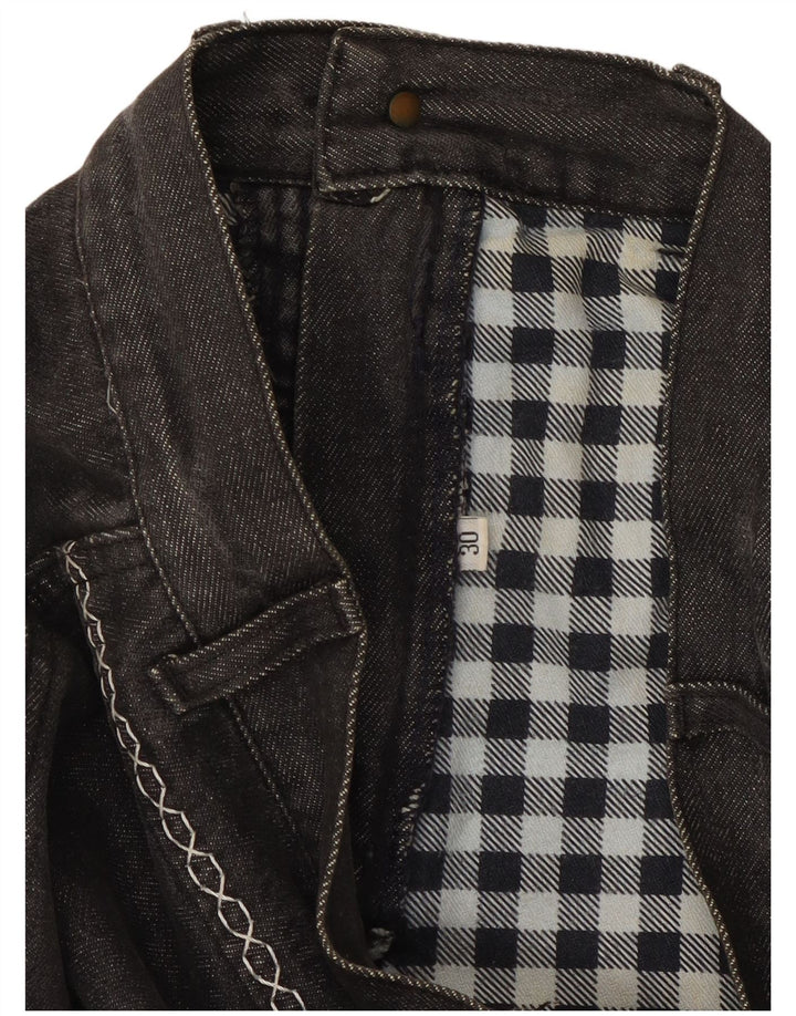 VINTAGE Damen Jeansrock W30 Mittelgrau