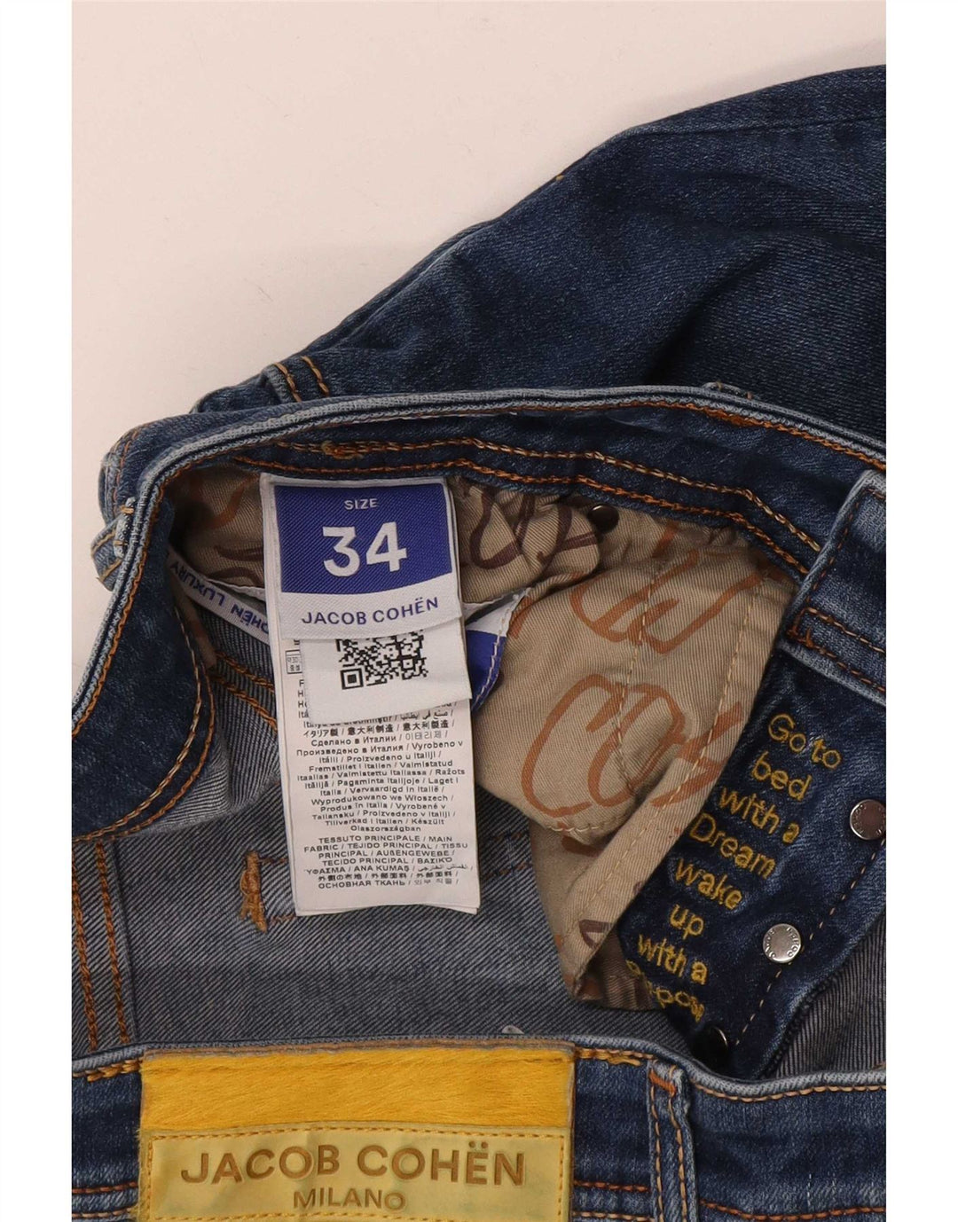 Jacob Cohen Herren-Cropped-Jeans W34 L25 Blaue Baumwolle