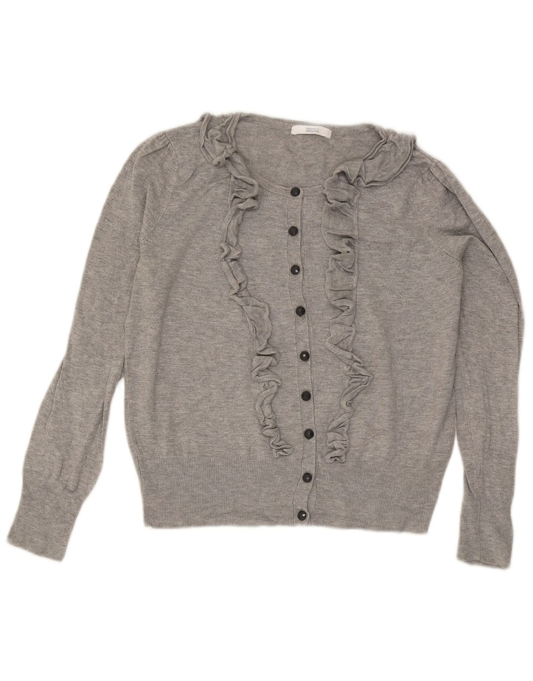 Marks & Spencer Damen-Cardigan-Pullover UK 10 Small Grau meliert