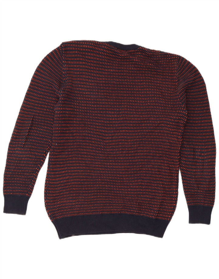 Diesel Herren-Pullover mit Rundhalsausschnitt, mittelgroß, marineblau, gestreift, Baumwolle