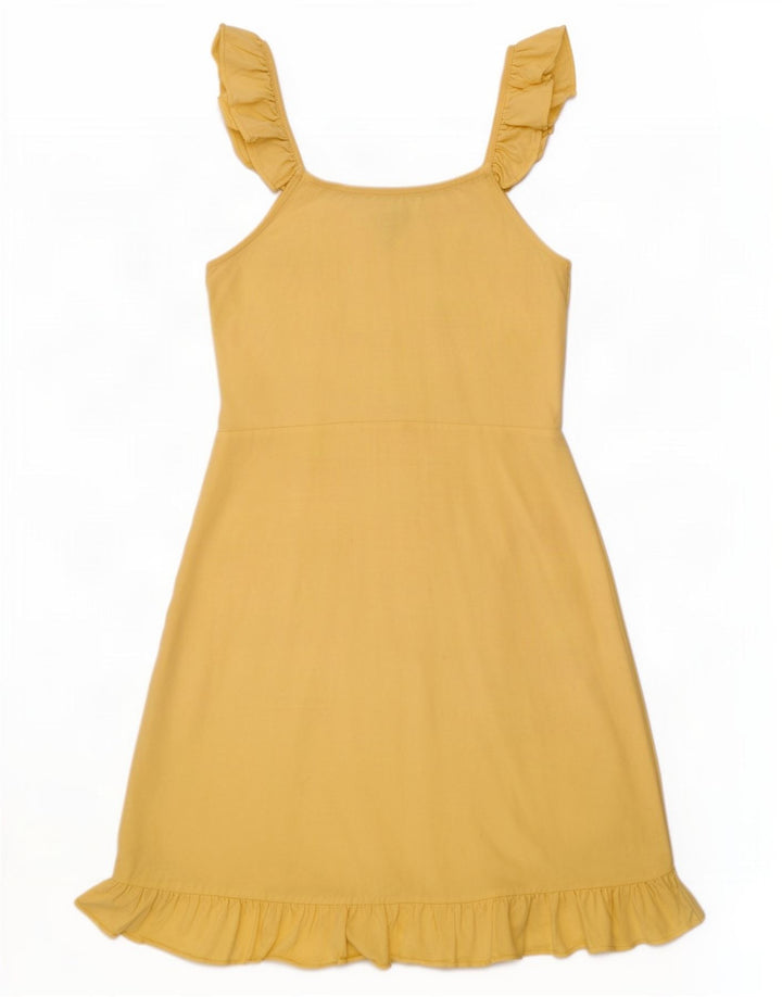 French Connection Damen-Sommerkleid, Gr. 8, Gelb, Modal