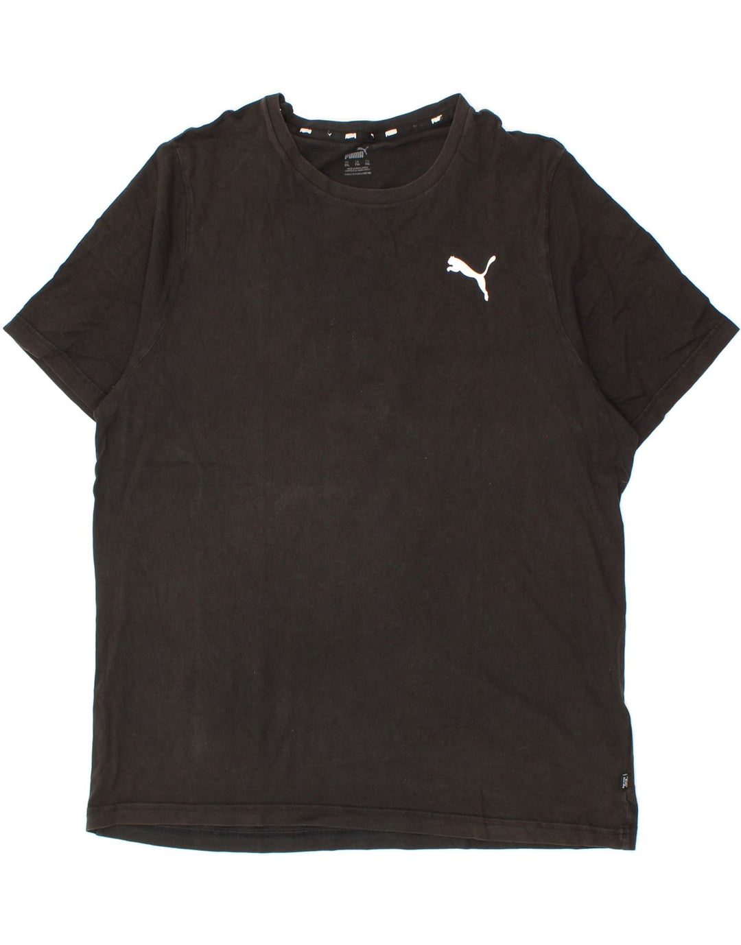 PUMA Mens T-Shirt Top 2XL Black Cotton Vintage Puma and Second-Hand Puma from Messina Hembry 