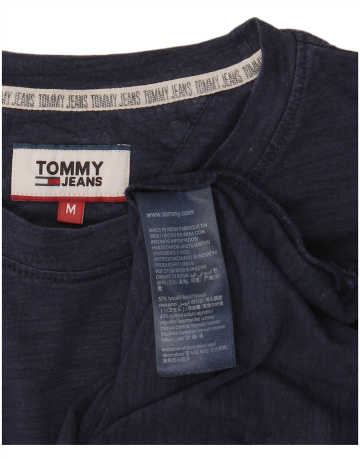 TOMMY HILFIGER Herren T-Shirt Top Medium Marineblau Lyocell