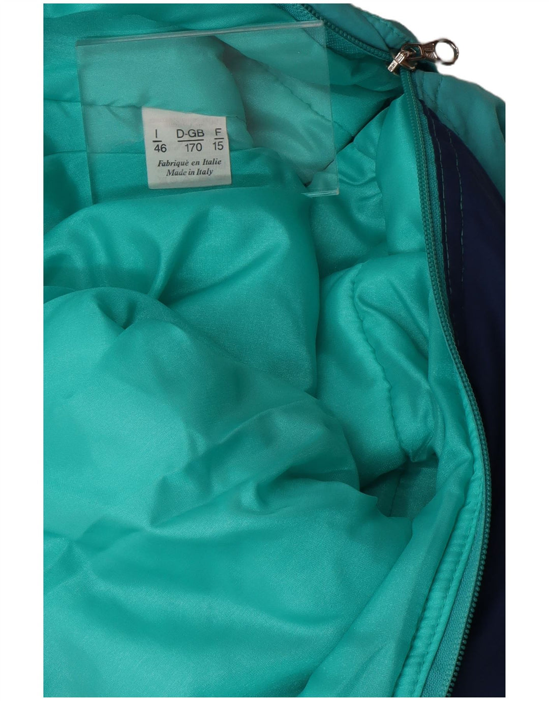 Vintage Herren-Skioverall mit lockerer Passform, IT 46, kleines blaues Farbblock-Polyamid