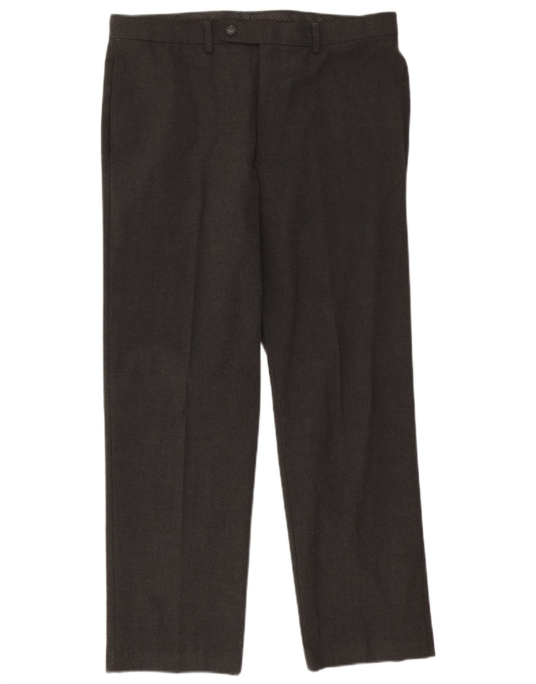 Calvin Klein Herren gerade Anzughose W34 L29 Grau Polyester